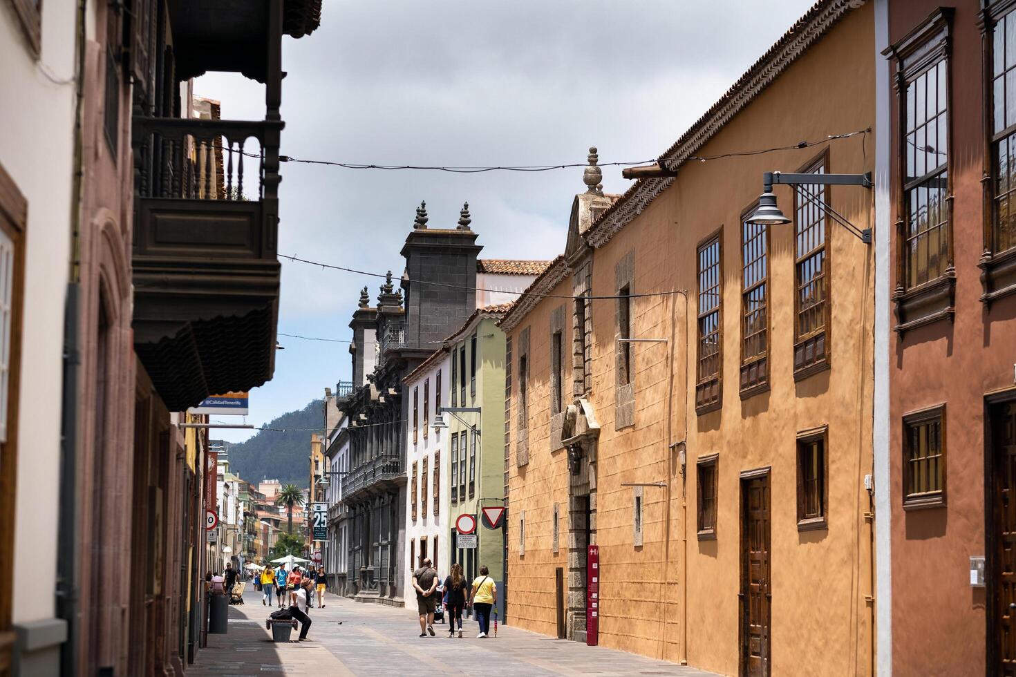 August 1, 2019. la Lagune alt Stadt, Dorf Center im Teneriffa, Kanarienvogel Inseln, Spanien foto