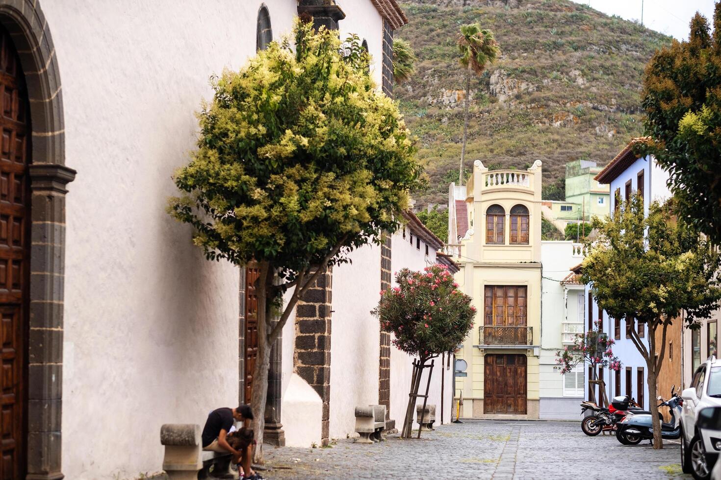 August 1, 2019. la Lagune alt Stadt, Dorf Center im Teneriffa, Kanarienvogel Inseln, Spanien foto