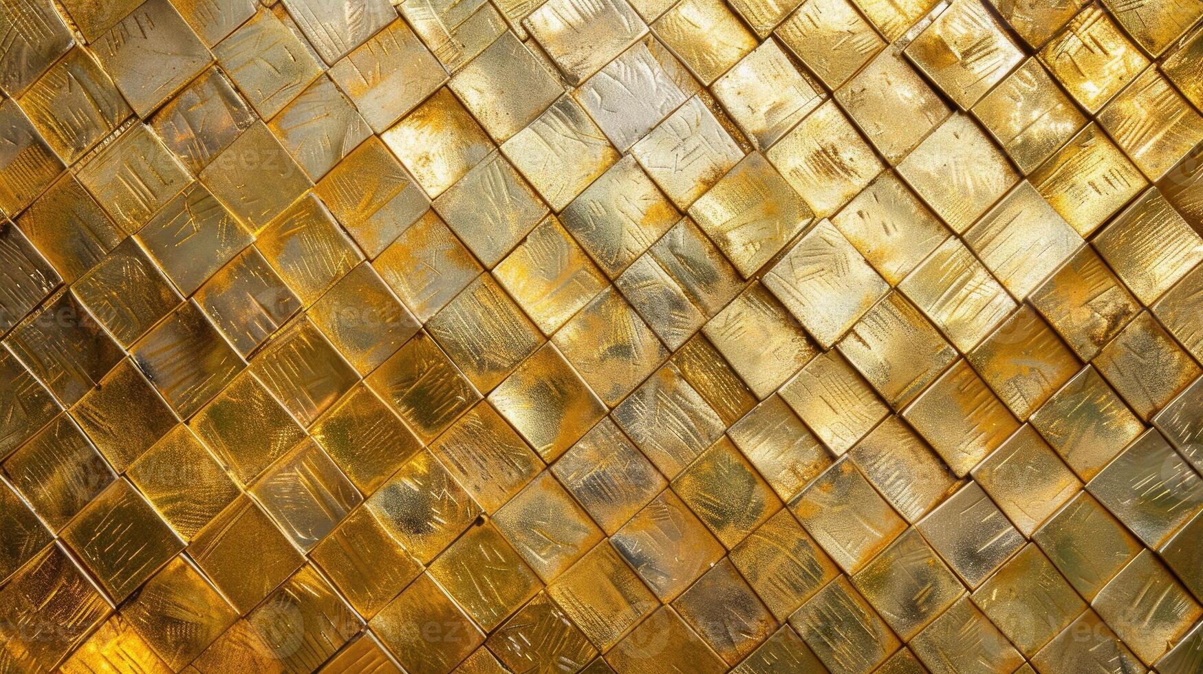 ai generiert glänzend Gold geometrisch Metall Textur fügt hinzu Eleganz und Raffinesse, ai generiert. foto