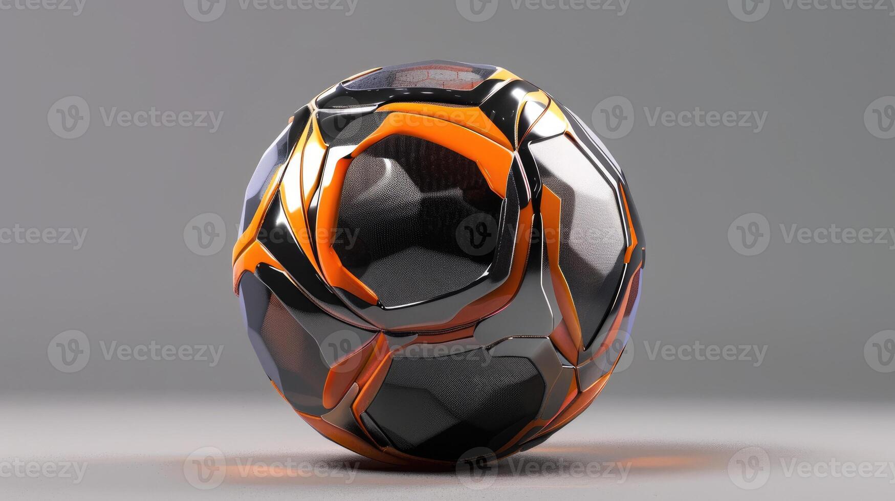ai generiert erkunden das Kompliziertheit von ein 3d gerendert Fußball Ball, wo innovativ, auf dem neuesten Stand Technologie trifft das Welt die meisten Geliebte Sport. ai generiert. foto