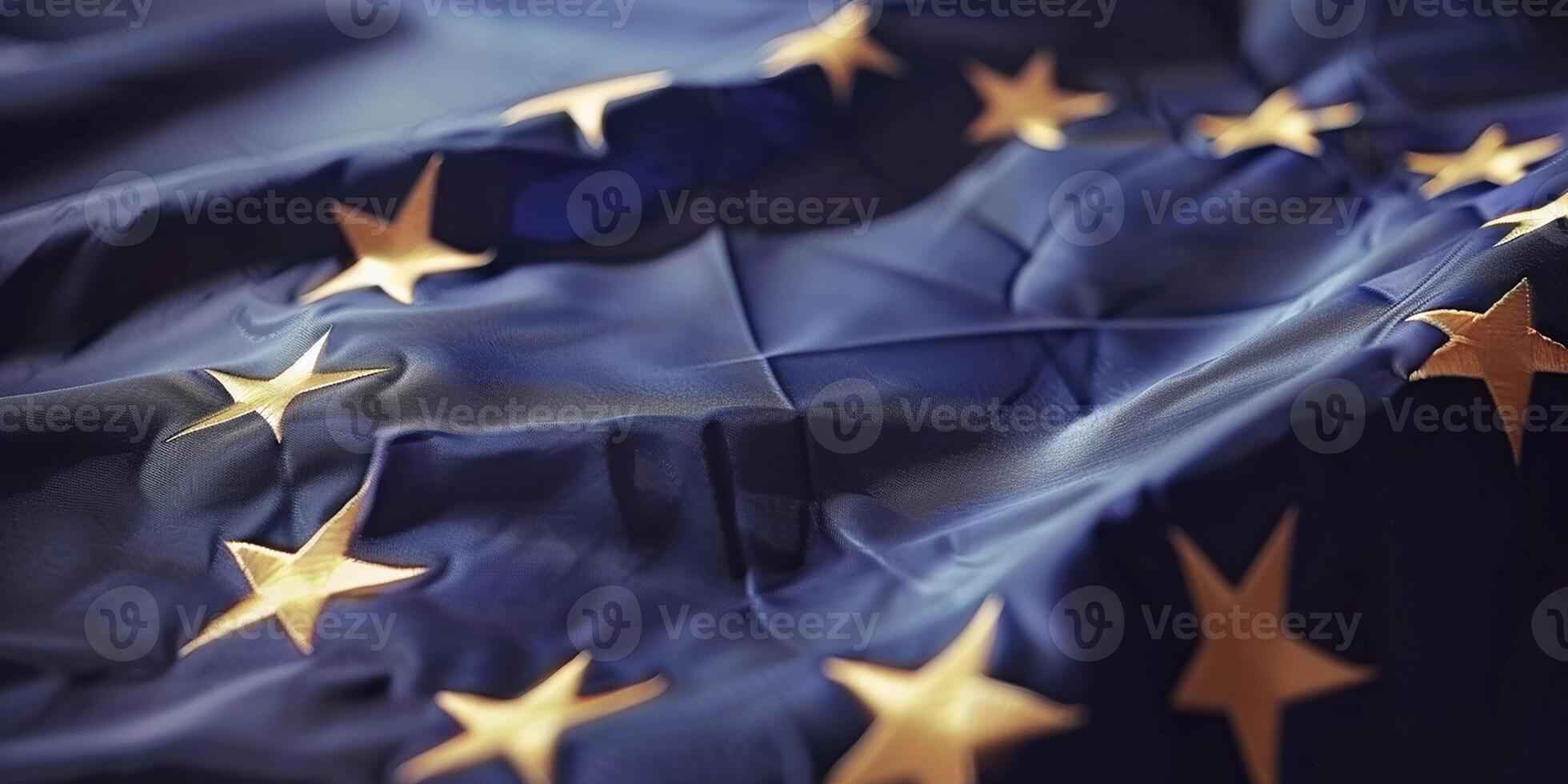 ai generiert Flagge von europäisch Union foto