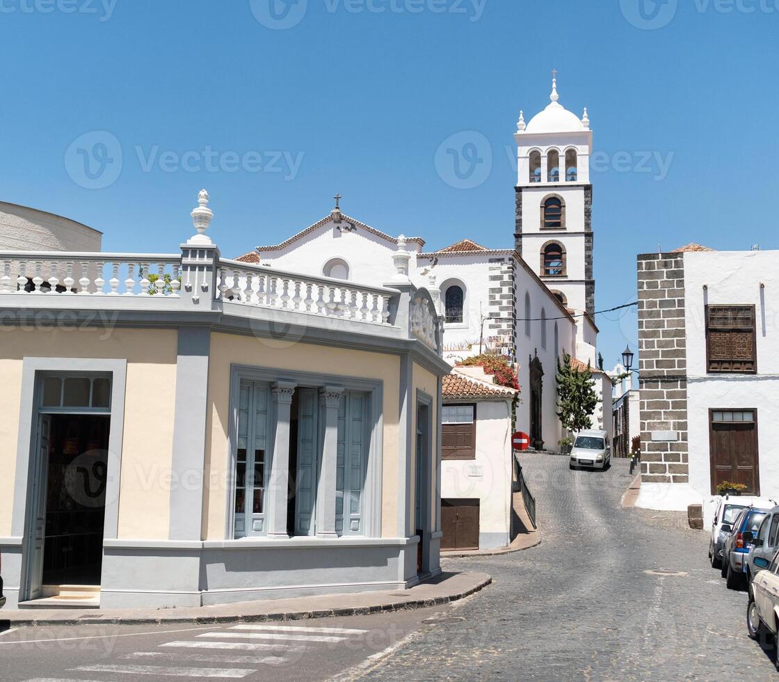 Stadt Straße und Gebäude von Garachico, Teneriffa, Kanarienvogel Inseln, Spanien, foto