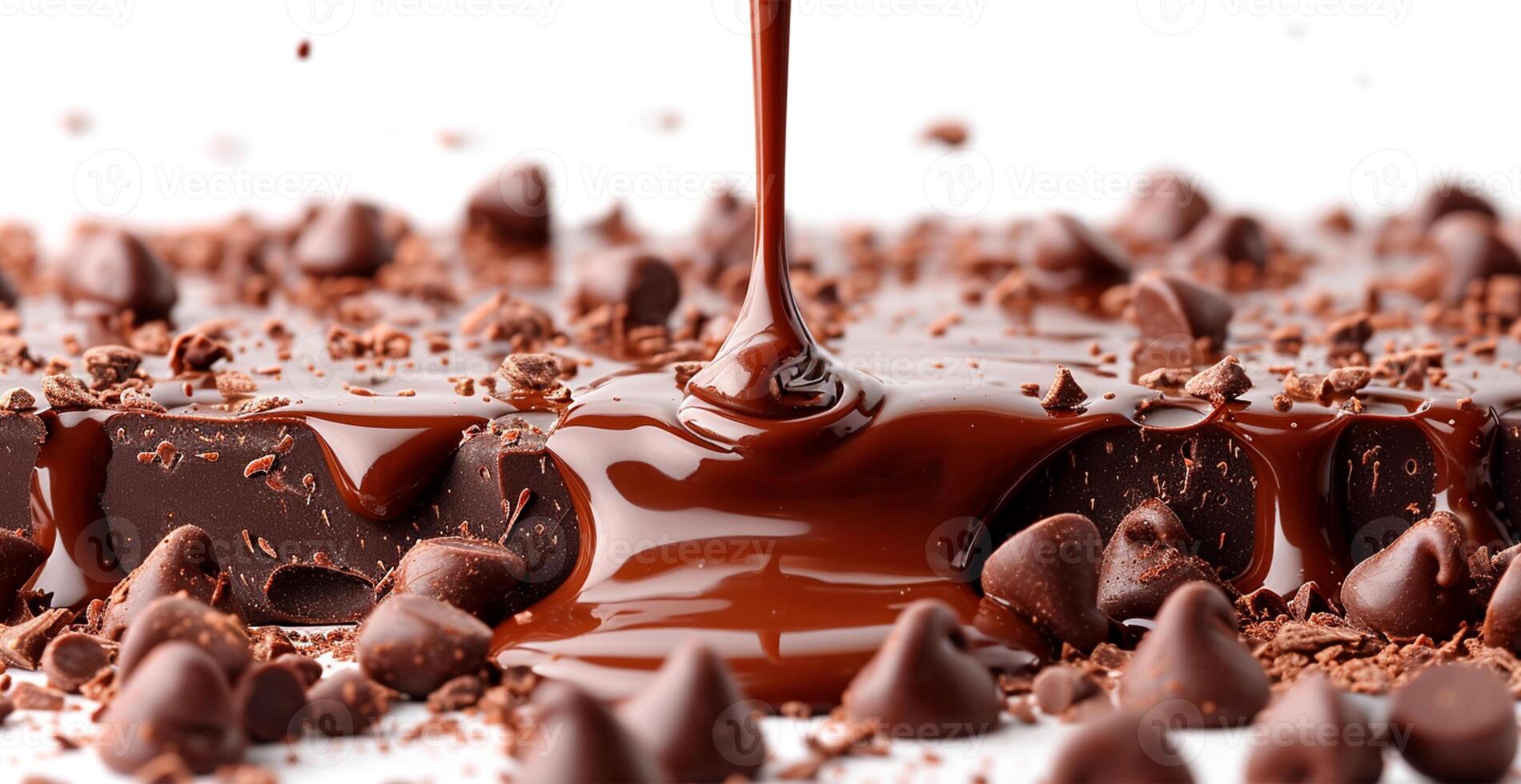 ai generiert Flüssigkeit Schokolade, Milch Sahne Schokolade - - ai generiert Bild foto