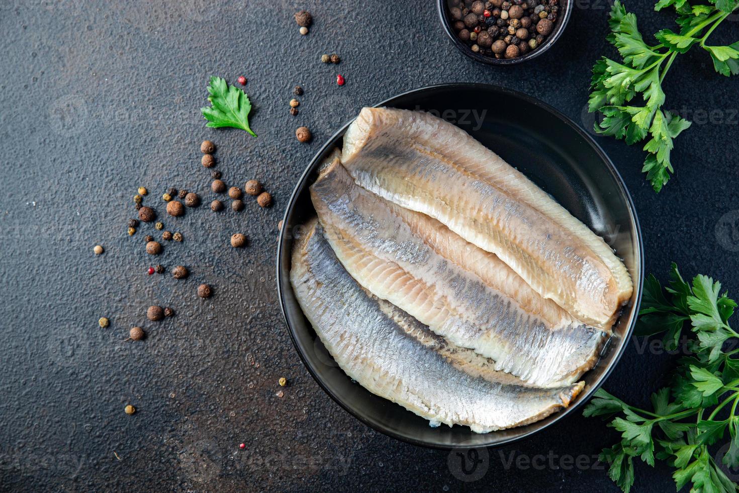 Hering Fischfilet Meeresfrüchte Pescetarische Ernährung foto