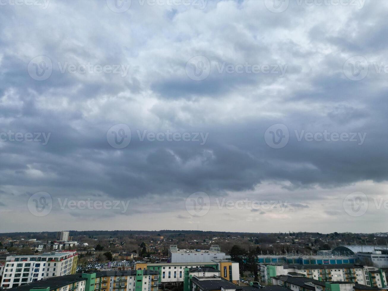 hoch Winkel Aussicht von zentral Hutfeld Stadt von England, großartig Großbritannien. März 9., 2024 foto