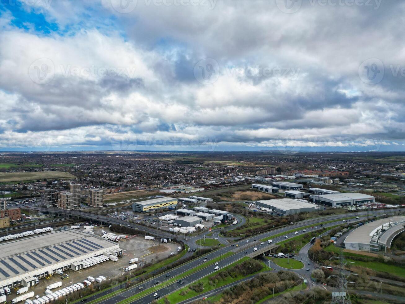 Antenne Aussicht von Dagenham London Stadt von England vereinigt Königreich. März 2., 2024 foto