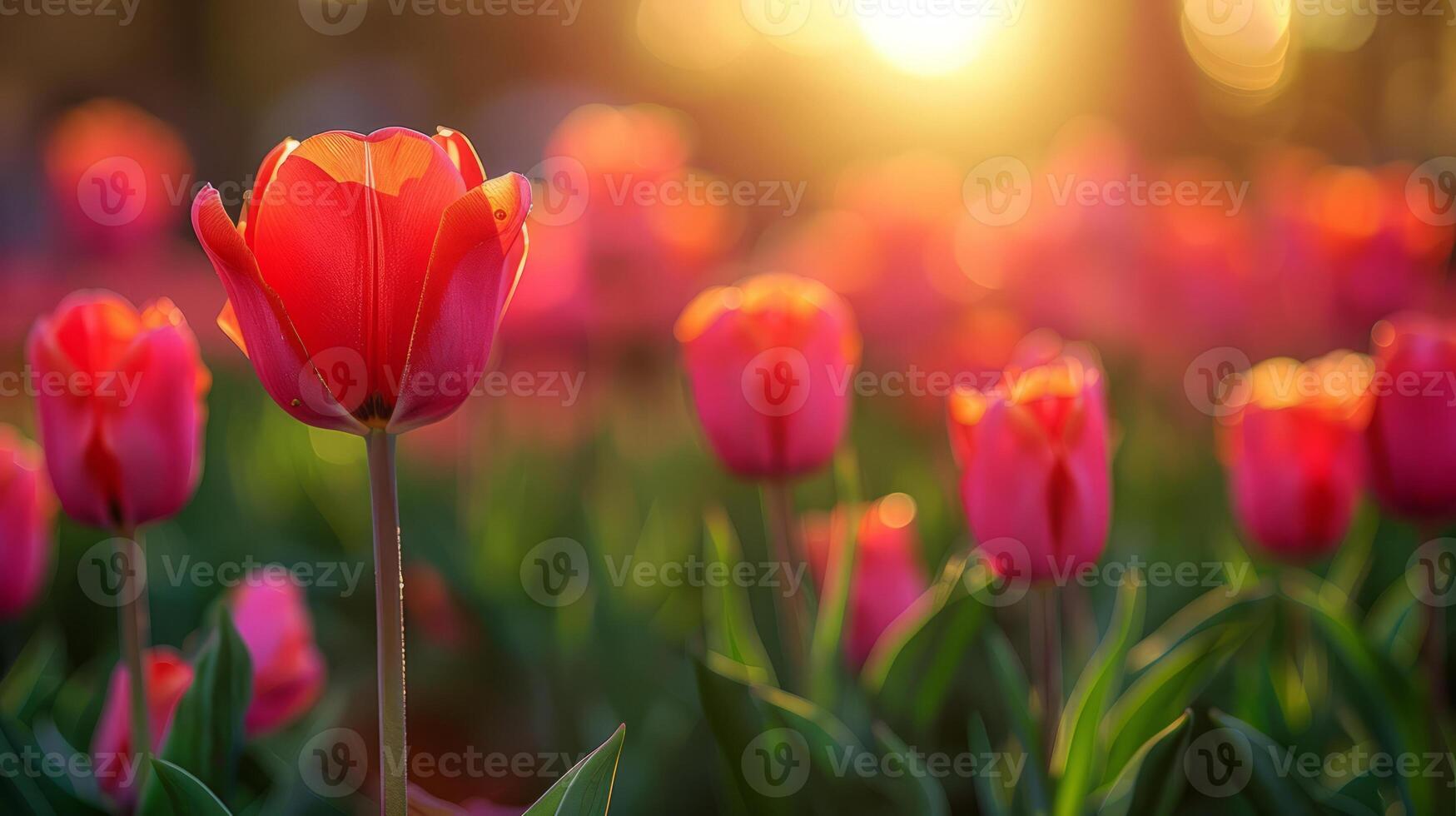 ai generiert Frühling Symphonie. Blumen, Insekten und Vögel. foto