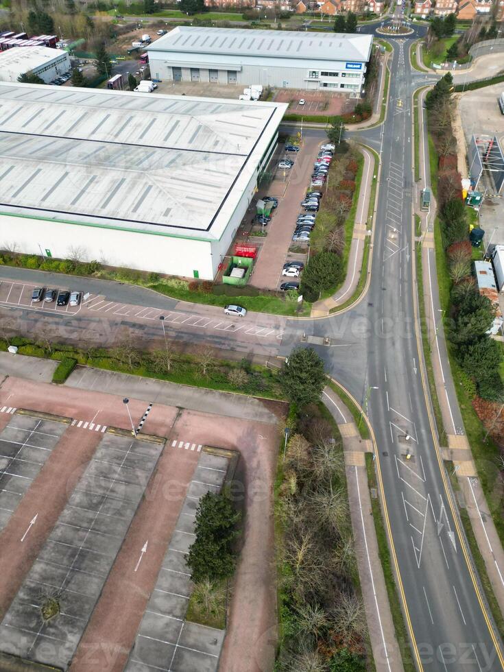 hoch Winkel Aussicht von zentral Hutfeld Stadt von England, großartig Großbritannien. März 9., 2024 foto