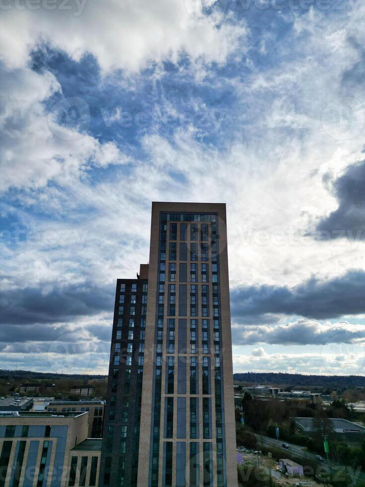 Antenne Aussicht von zentral Watford Stadt von England vereinigt Königreich. März 3., 2024 foto