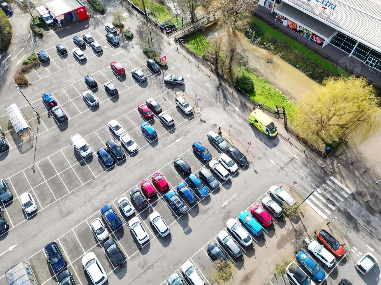 hoch Winkel Aussicht von Watford Stadt von England großartig Großbritannien. März 3., 2024 foto