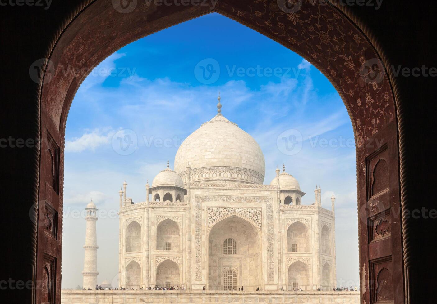 taj Mahal durch Bogen, agra, Indien foto