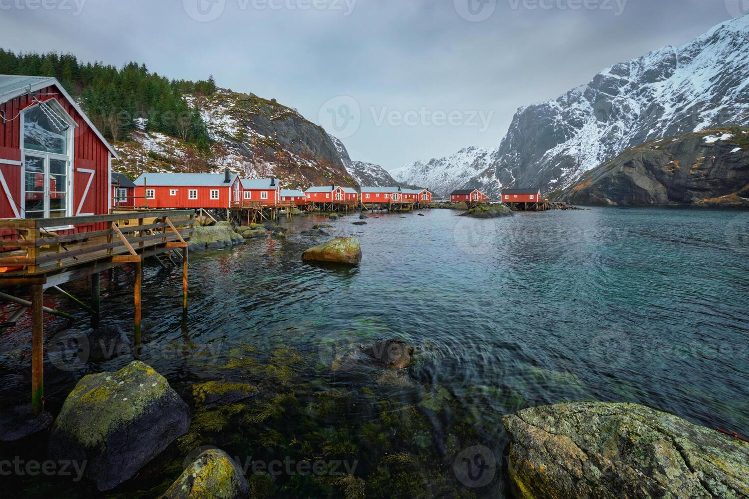 Nusfjord Angeln Dorf im Norwegen foto