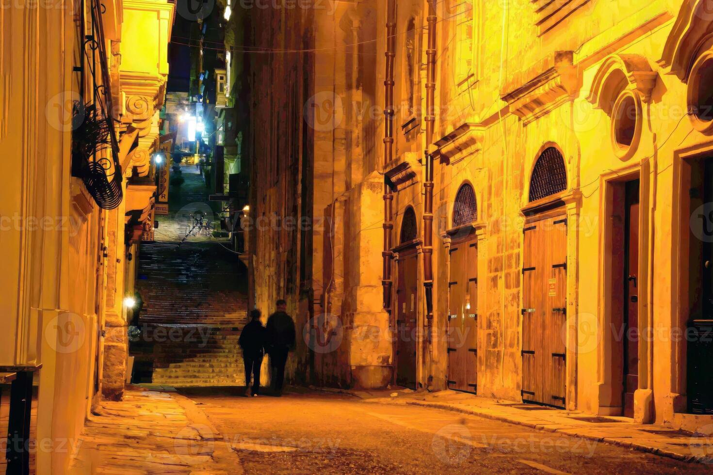 eng Straße beim Nacht foto