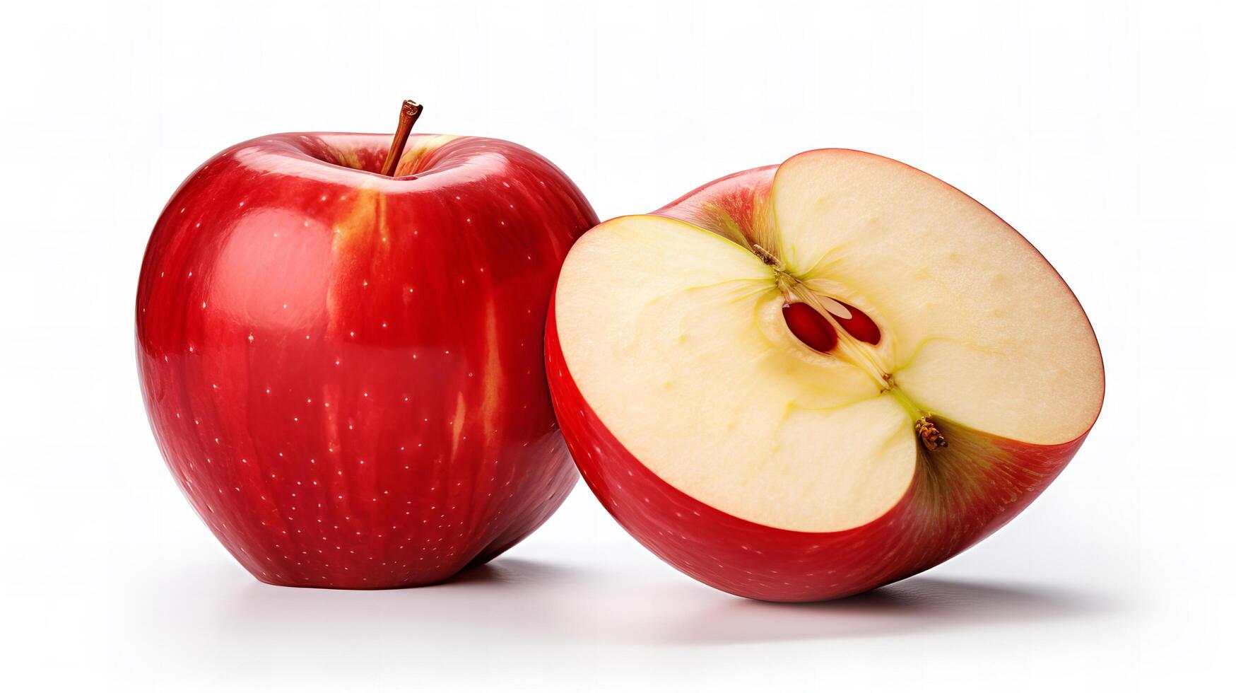 ai generiert Apfel Obst isoliert auf Weiß Hintergrund foto