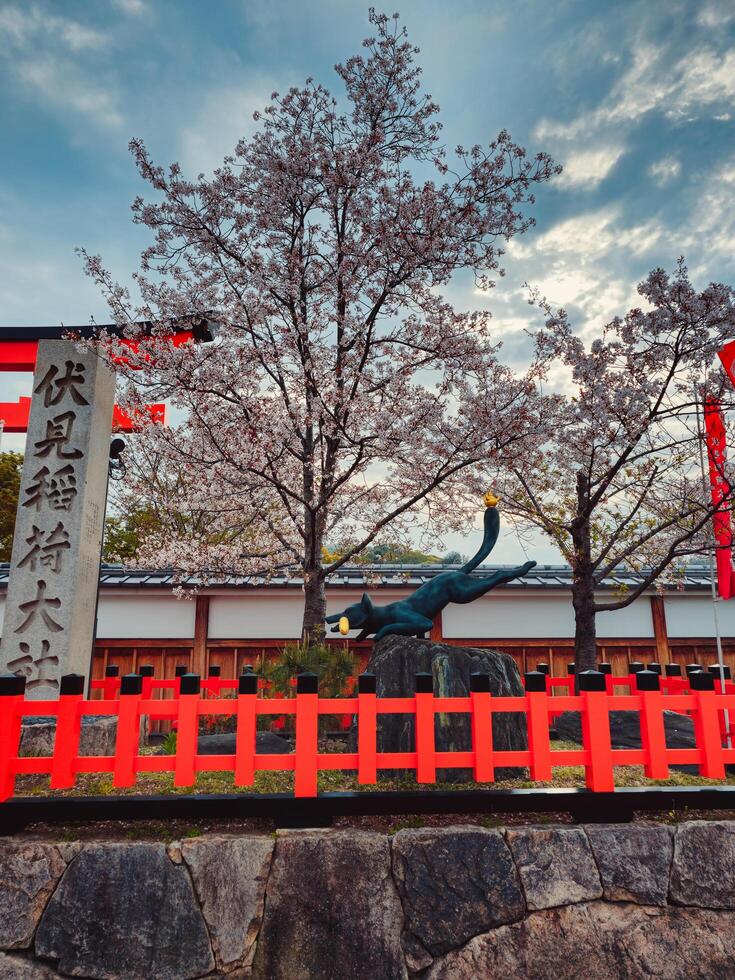 Tokio, Ty, 2023 - - rot Strukturen und lebendig Bäume im das japanisch Frühling Tage foto