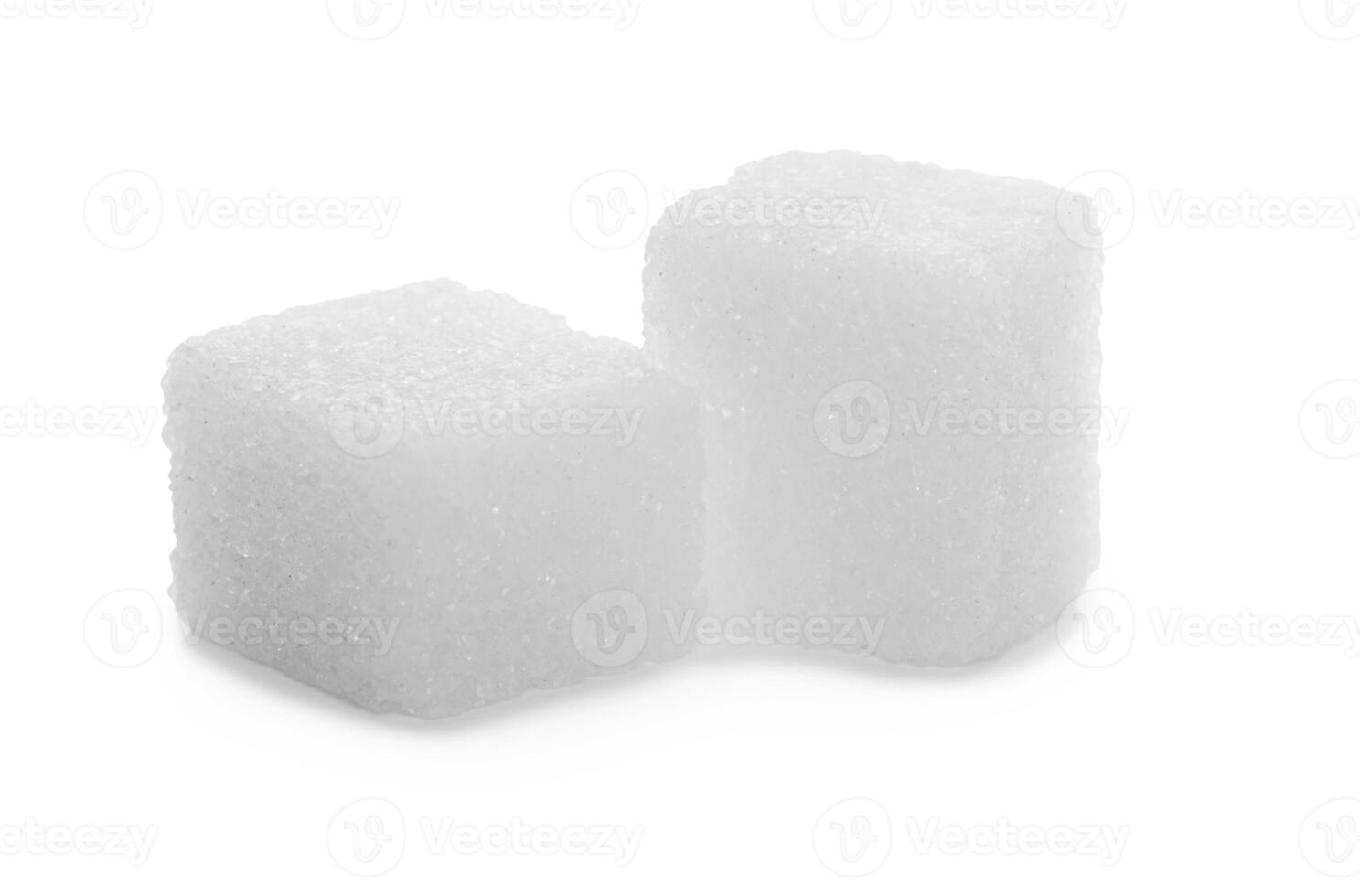 Zucker Würfel auf Weiß foto