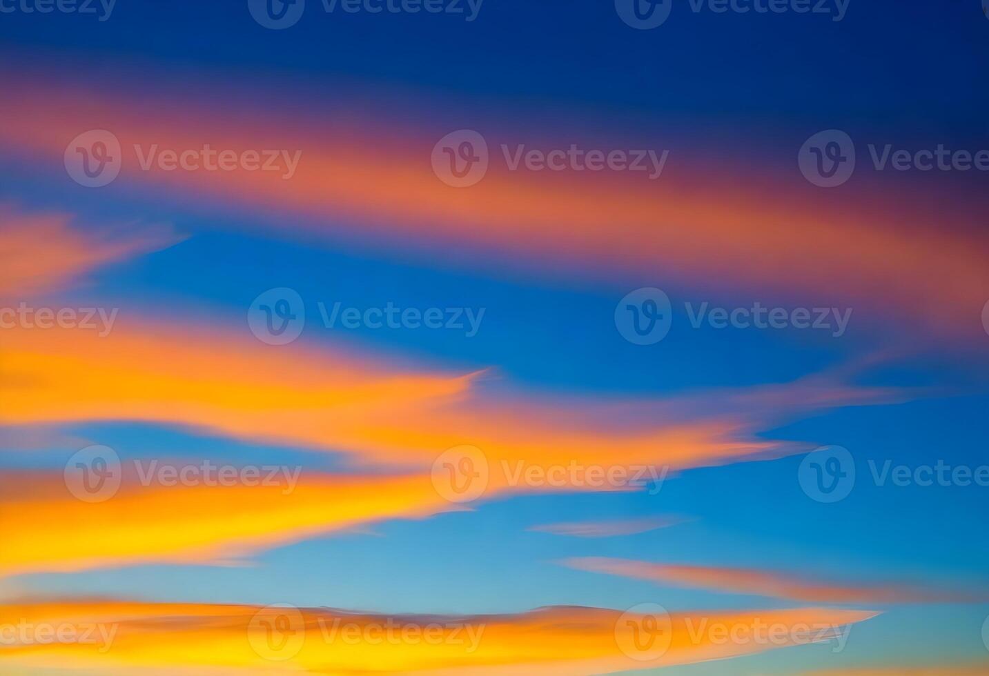 ai generiert Natur bunt Landschaft Dämmerung Wolke foto