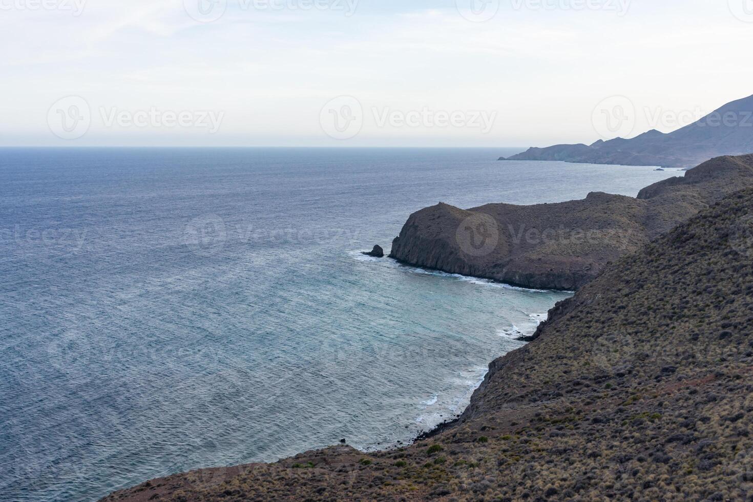 Aussicht von Mirador Amatista im cabo de Gata im Almeria im Spanien foto