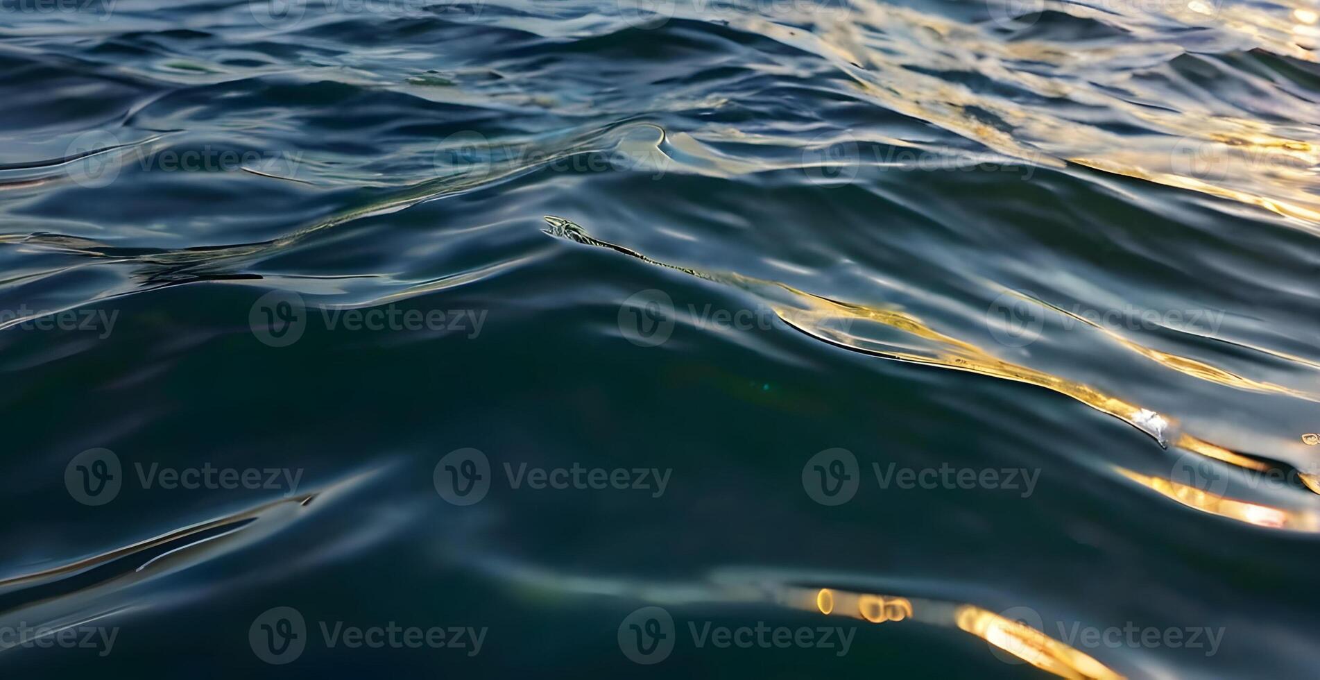 ai generiert Aussicht von das schön Meer oder Ozean mit Wellen foto