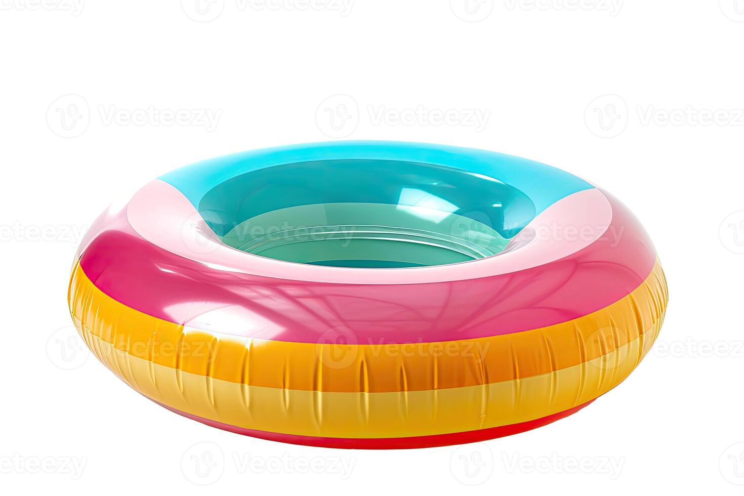 ai generiert aufblasbar schwimmen Ring auf ein transparent Hintergrund foto