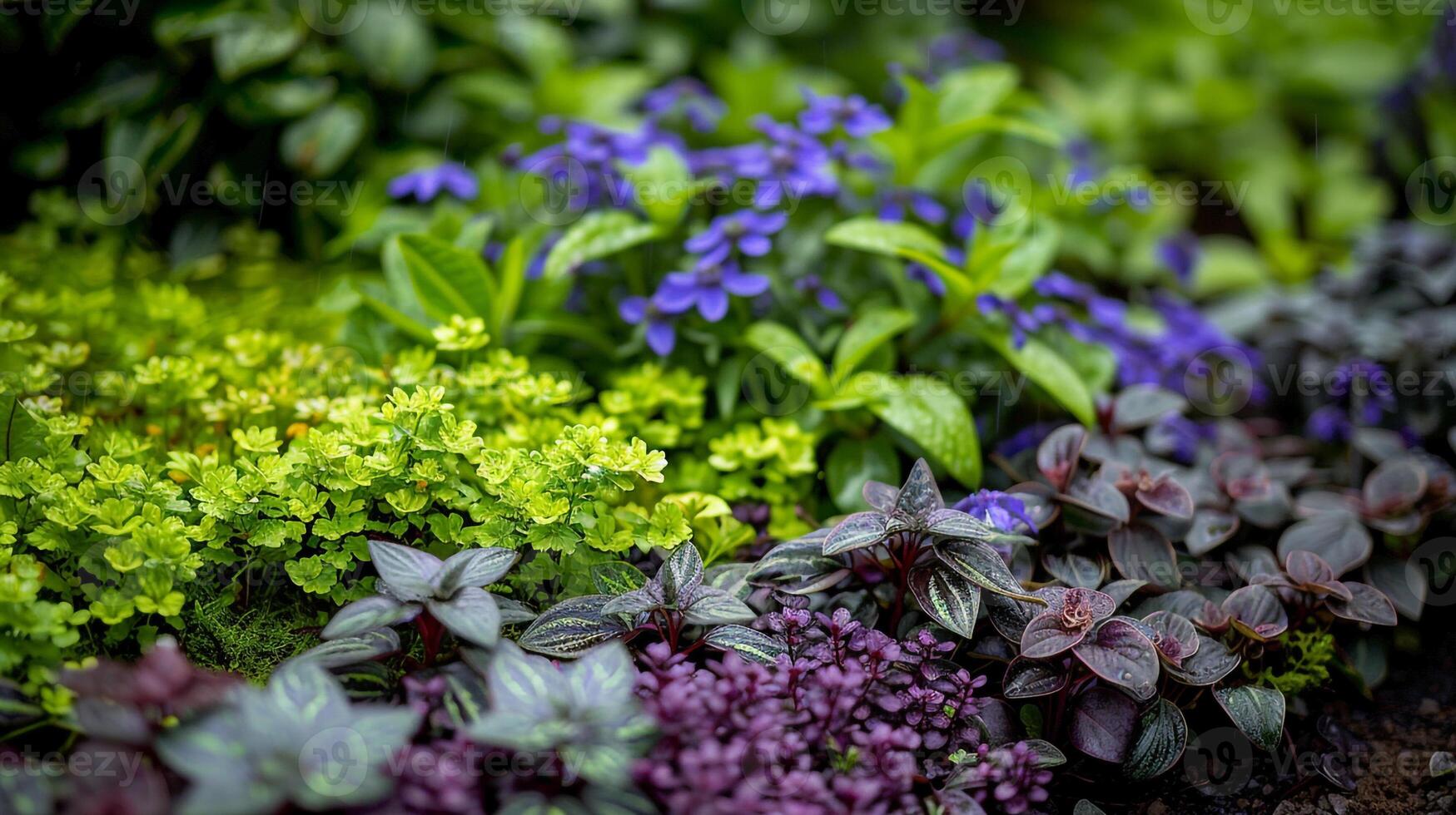 ai generiert das Garten ist ein schön Rahmen zum das Sommer. foto