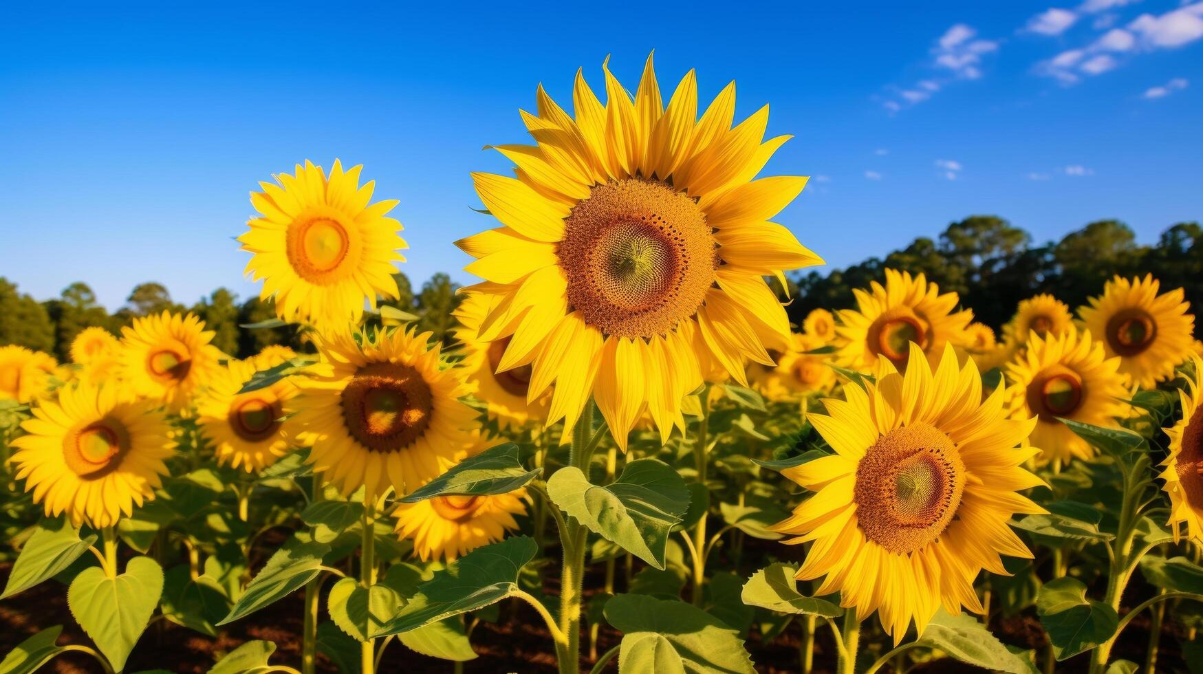 ai generiert Sonnenblume Pflanzen Anzeigen beeindruckend Höhe foto