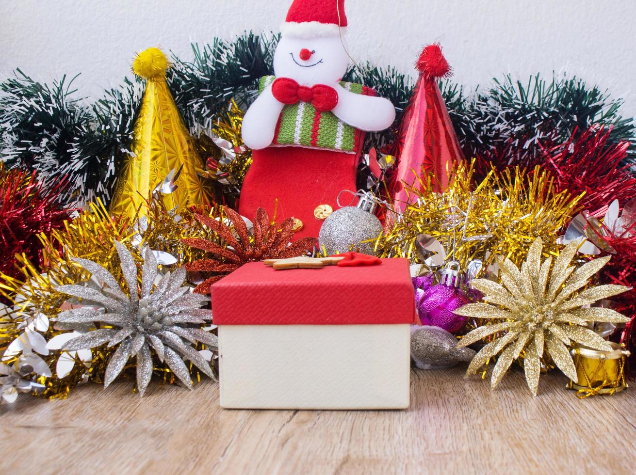 Weihnachts- und Neujahrsgeschenkbox foto