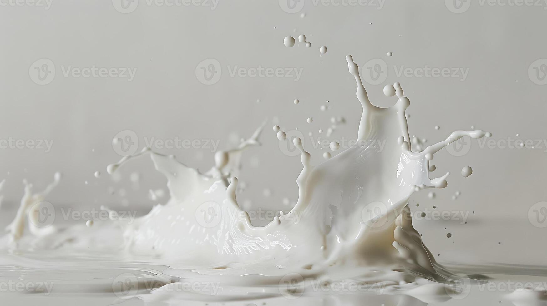 ai generiert Milch Spritzen isoliert auf Weiß Hintergrund foto