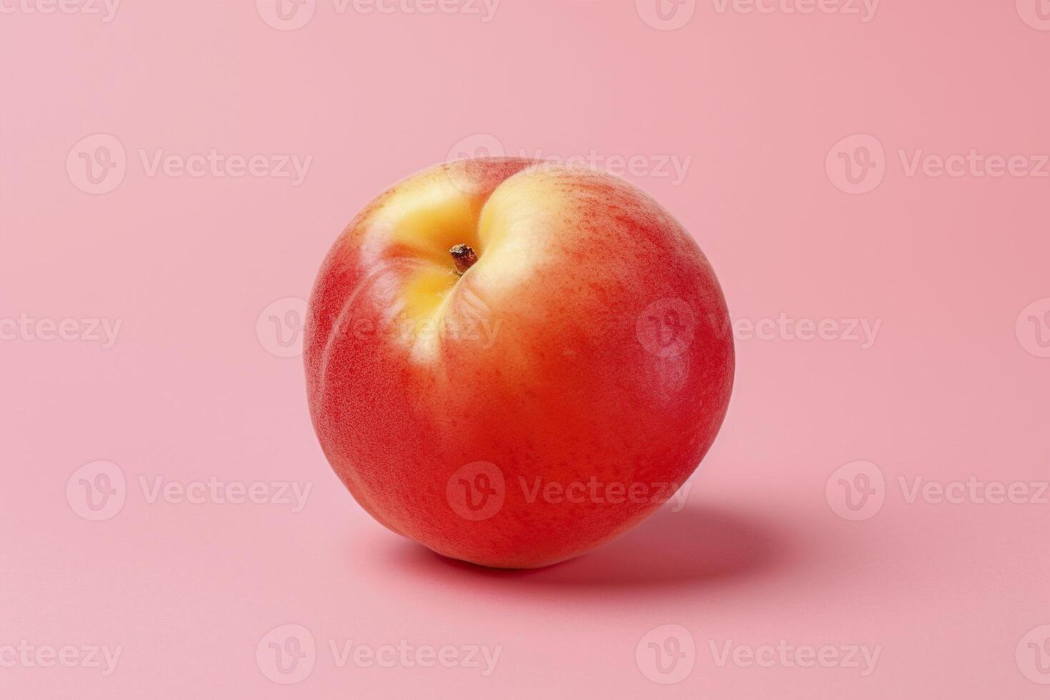 ai generiert köstlich Nektarine Pfirsich, saftig und glänzend, isoliert im Studio. foto