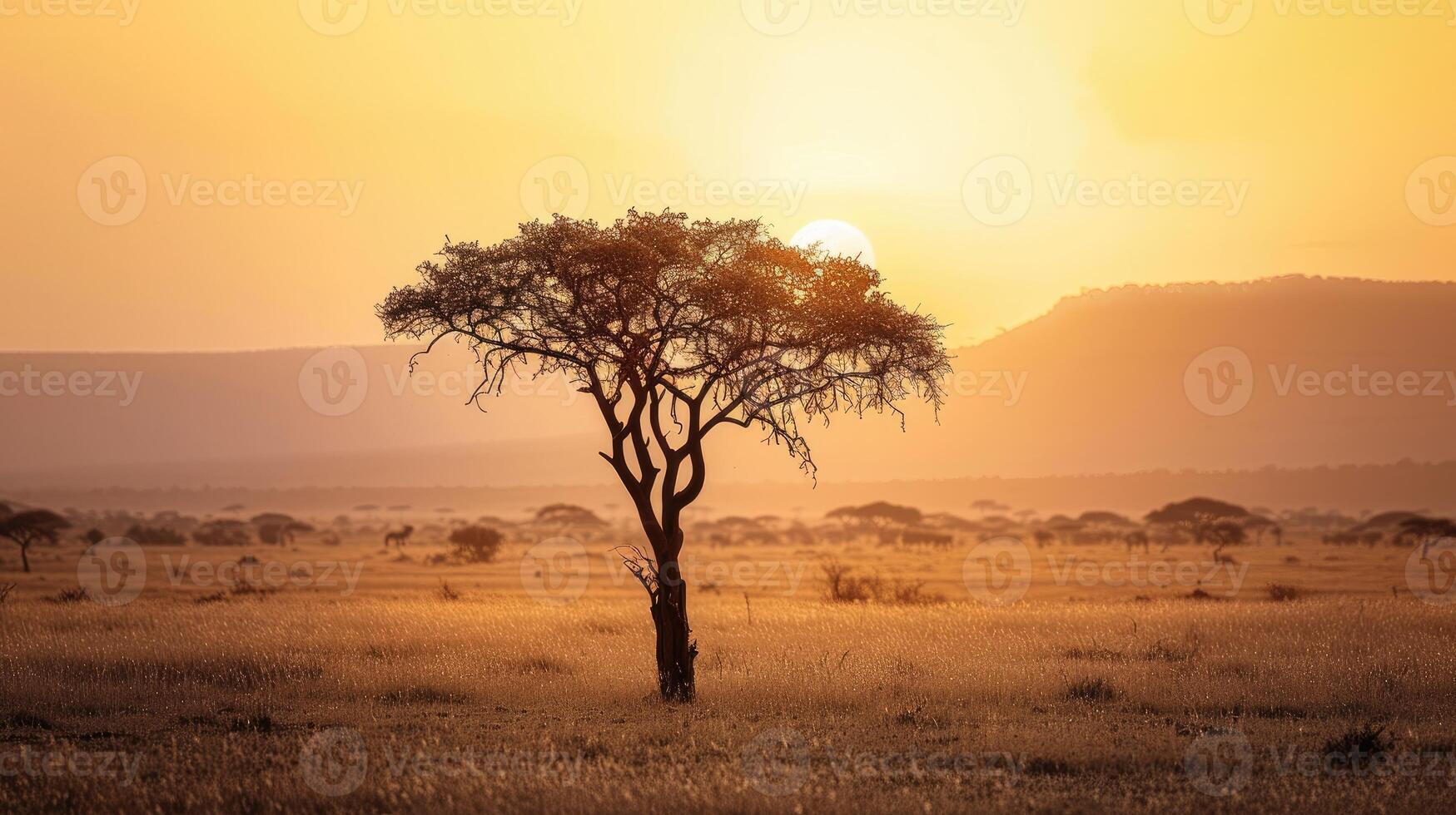 ai generiert Afrika Landschaft Einzelheiten foto
