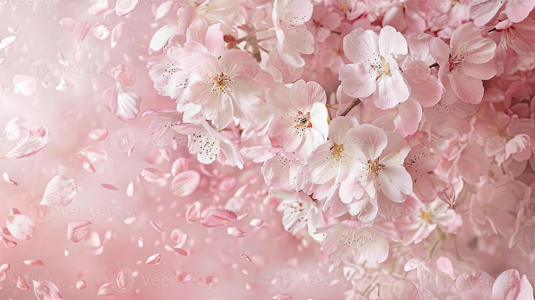 ai generiert rein Weiß Blumen auf ein Rosa Hintergrund foto