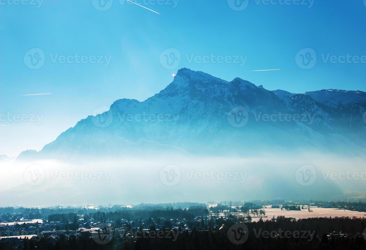 Aussicht von das untersberg Berg im salzburg, Österreich. Alpen. foto
