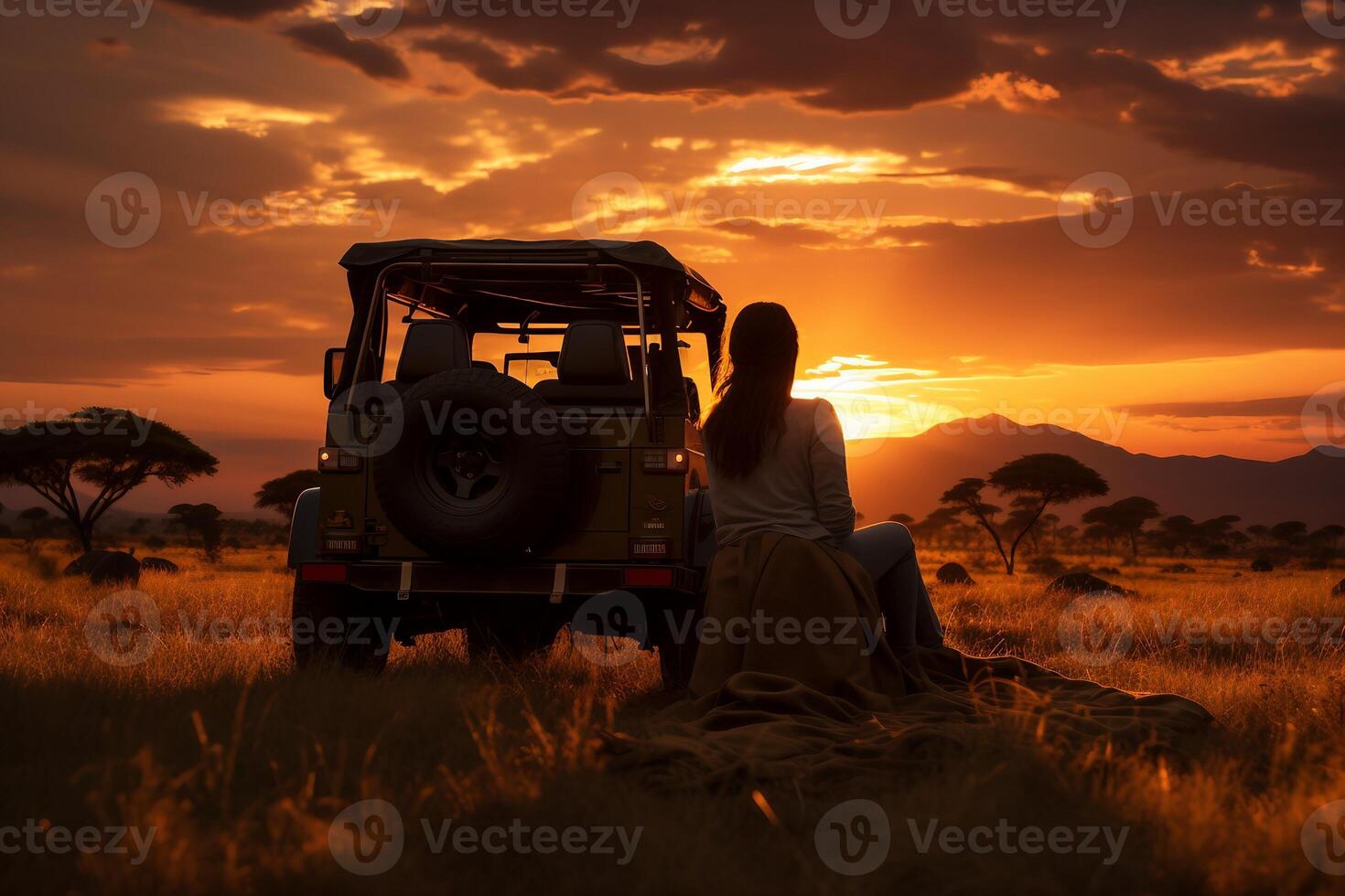 Paar Abenteuer auf das Grasland. foto