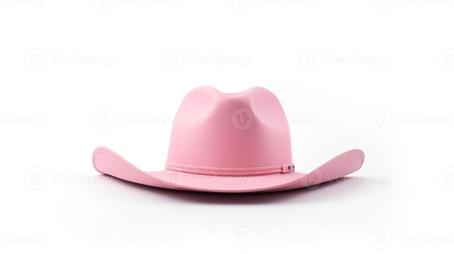 ai generiert Foto von Rosa Cowboy Hut isoliert auf Weiß Hintergrund. ai generiert