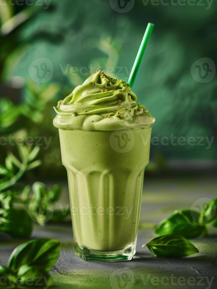 ai generiert Glas von Avocado Smoothie foto