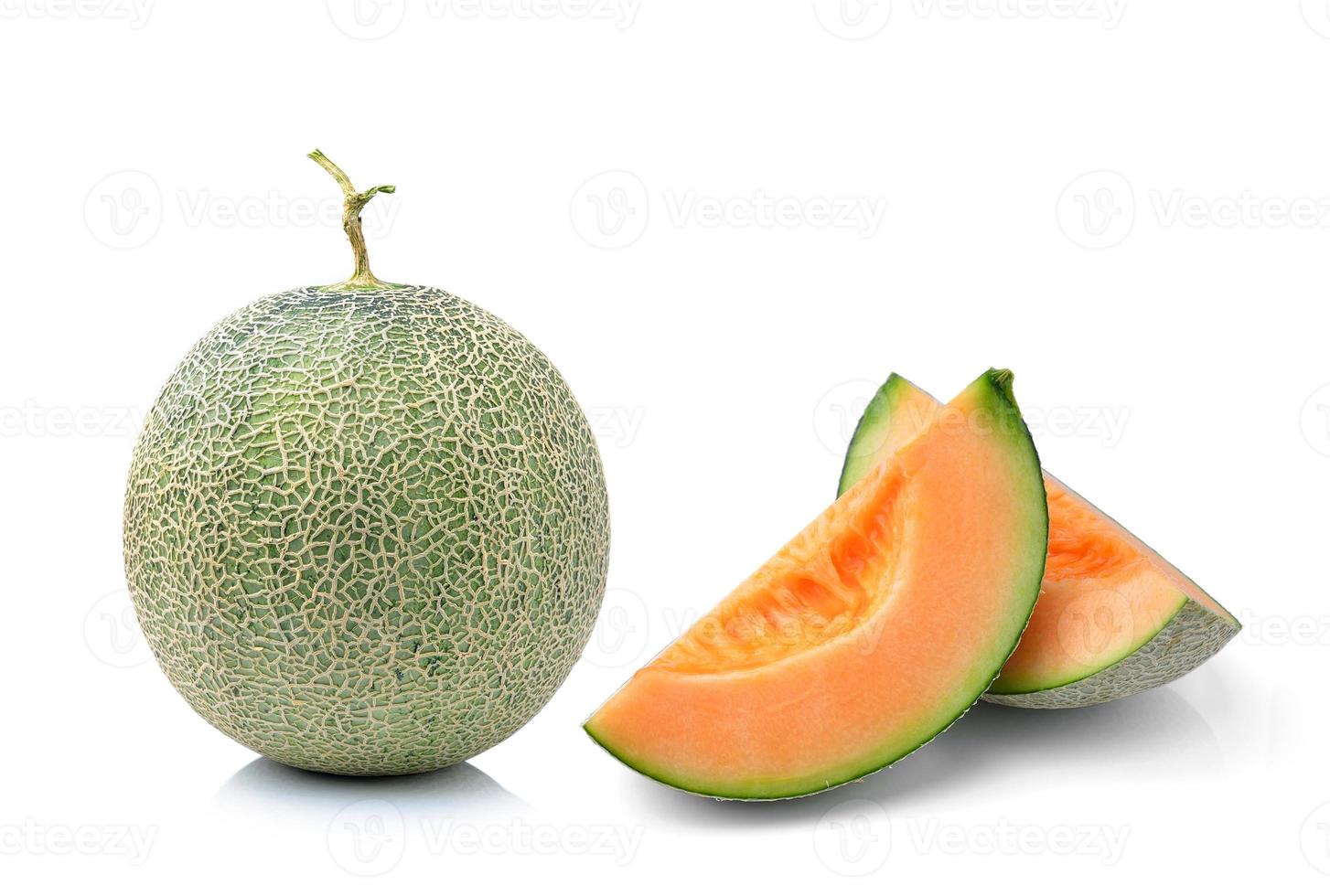Melone isoliert auf weißem Hintergrund foto
