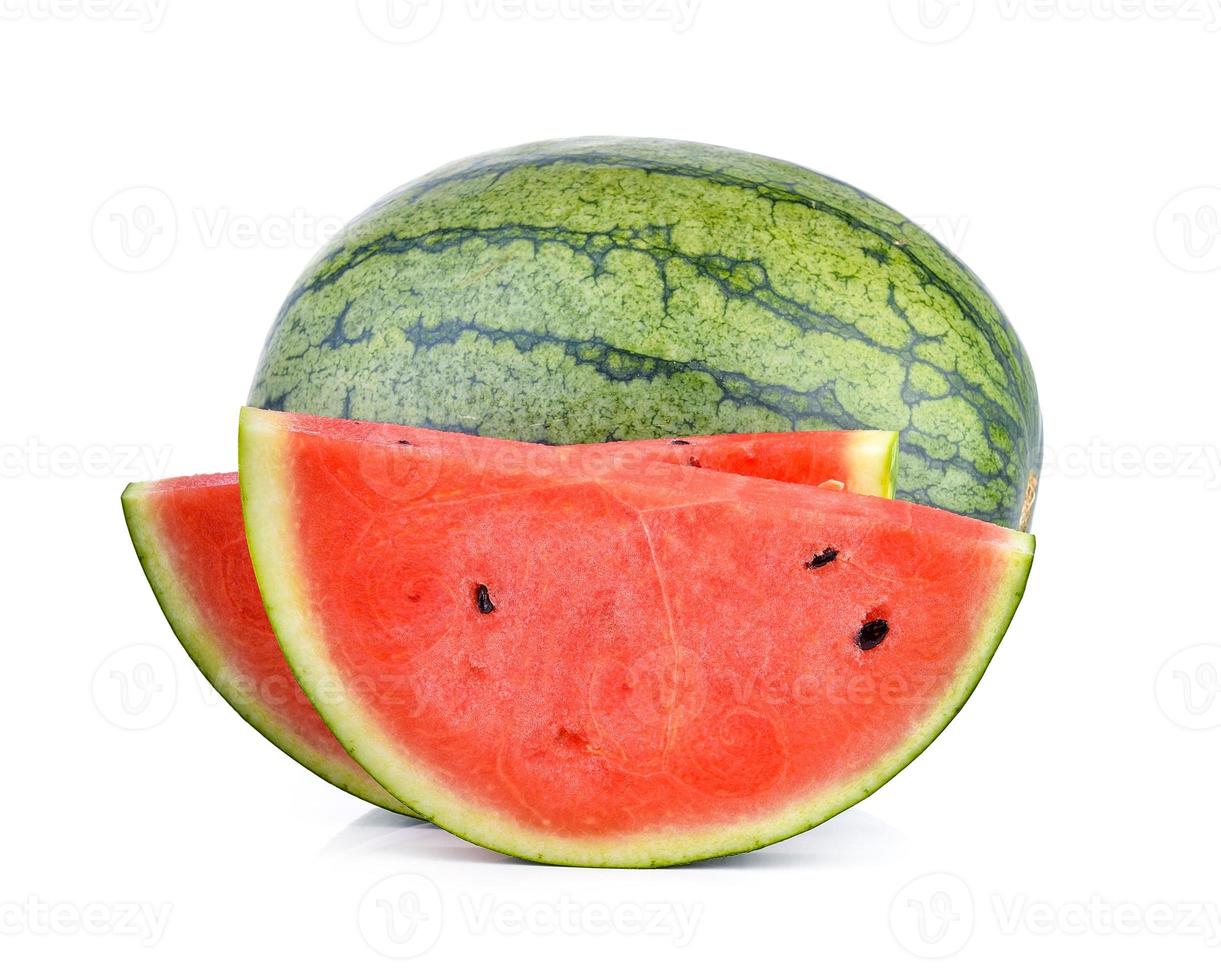 Wassermelone auf weißem Hintergrund foto