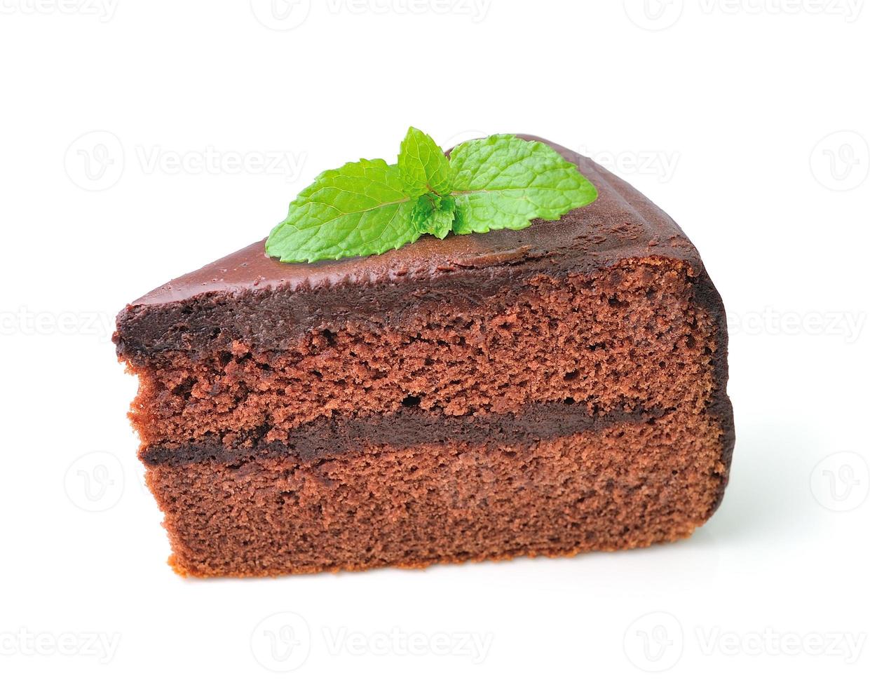 Stück Schokoladenkuchen foto