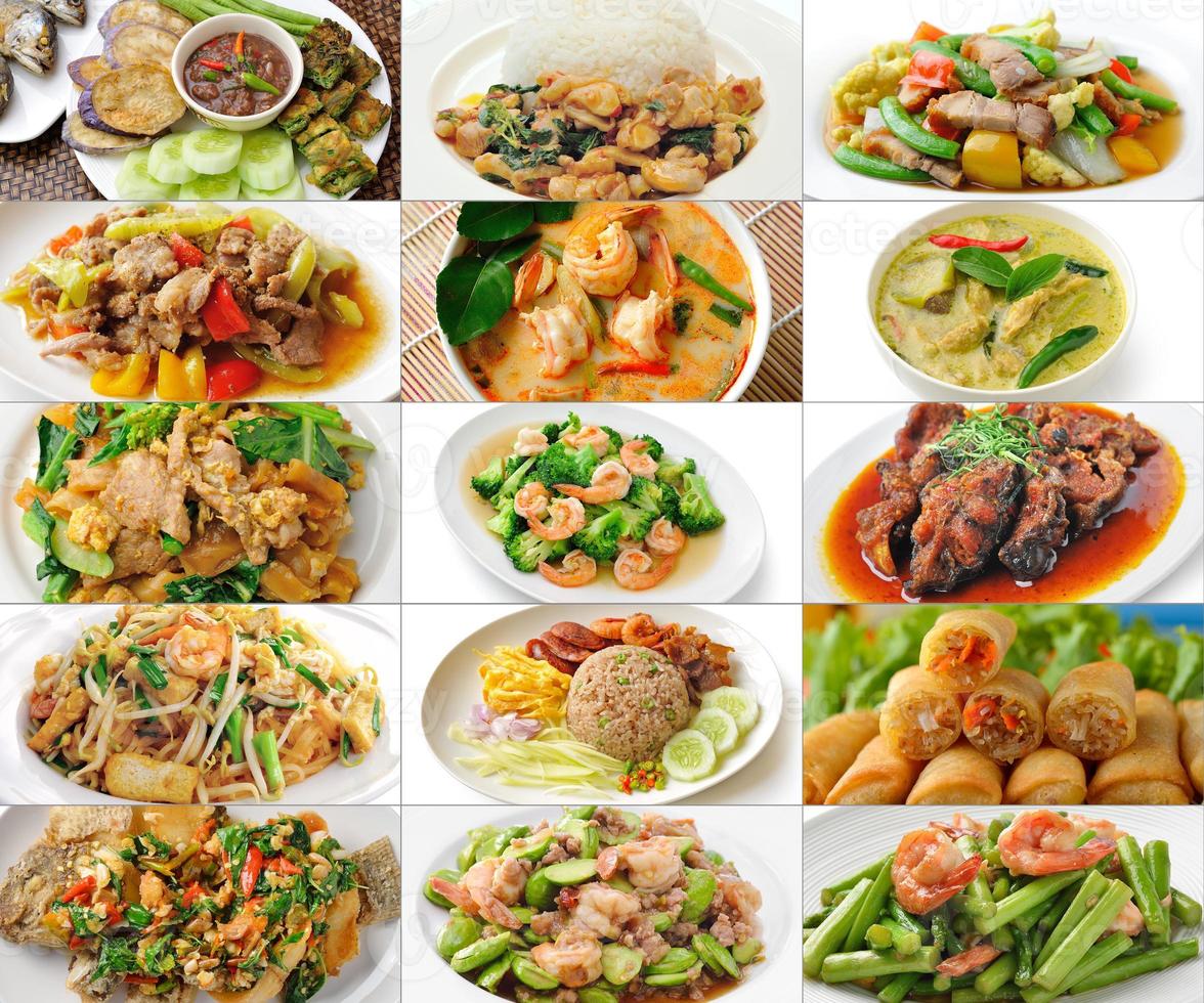 Satz thailändisches Essen foto