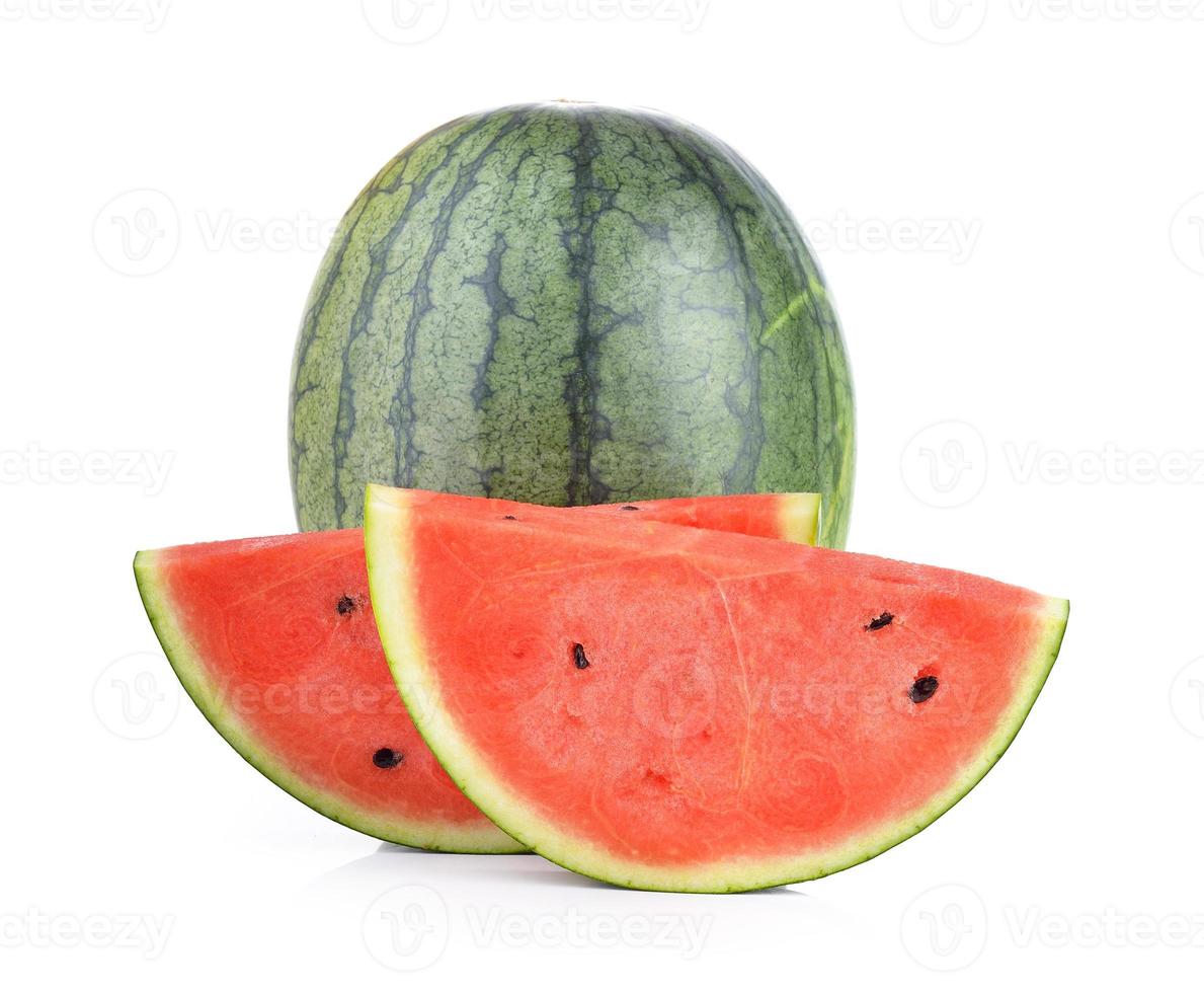 Wassermelone auf weißem Hintergrund foto