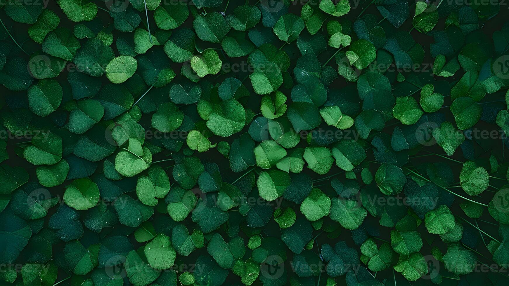 ai generiert Anzeige abstrakt Hintergrund mit klein Pflanzen Makro im schließen oben foto