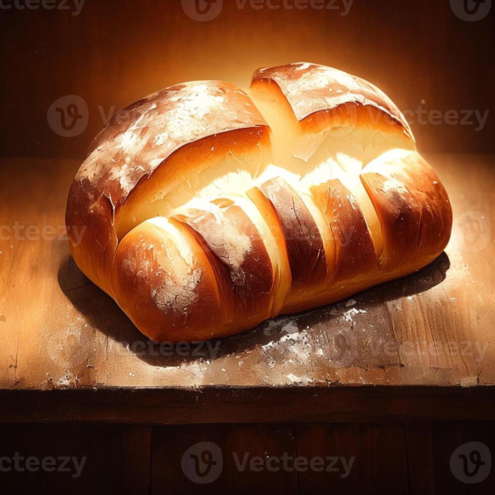 ai generiert Ofen Magie traditionell Brot Backen im ein schließen oben Schuss zum Sozial Medien Post Größe foto