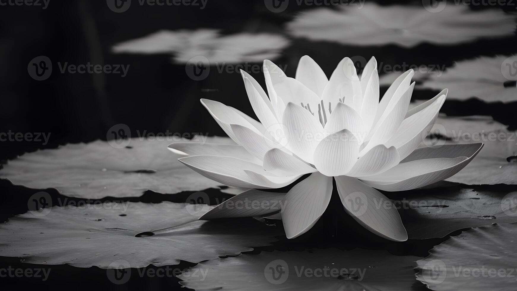 ai generiert Digital elegant Lotus Blume isoliert, präsentieren es ist Schönheit im einfarbig foto