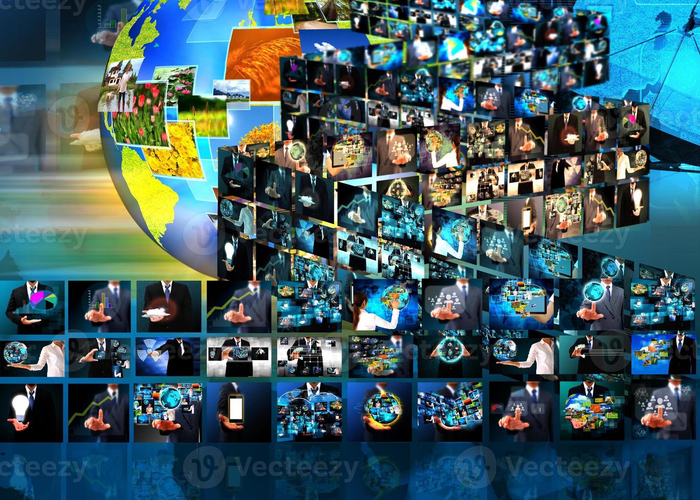 Fernseh- und Internetproduktion .Technologie und Geschäftskonzept foto
