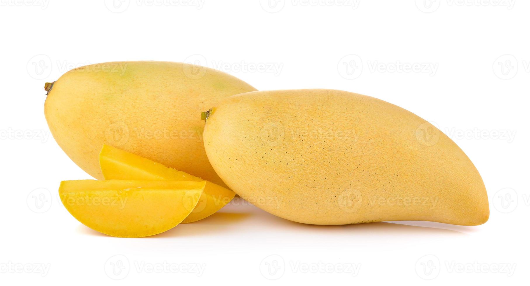 Mango auf weißem Hintergrund foto