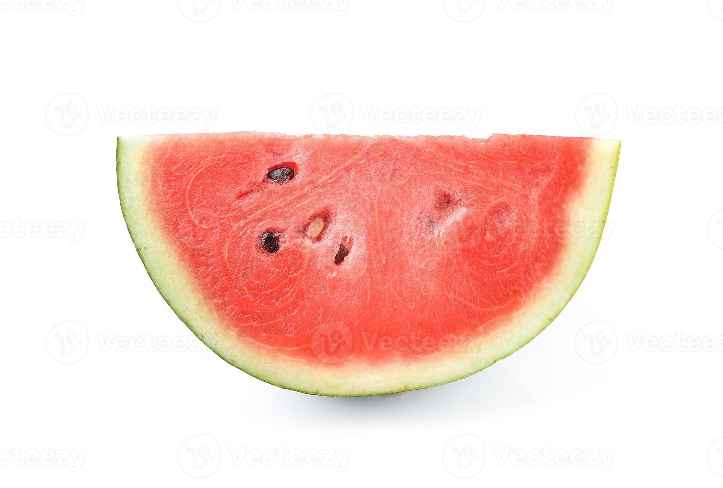 Scheibe Wassermelone auf weißem Hintergrund foto