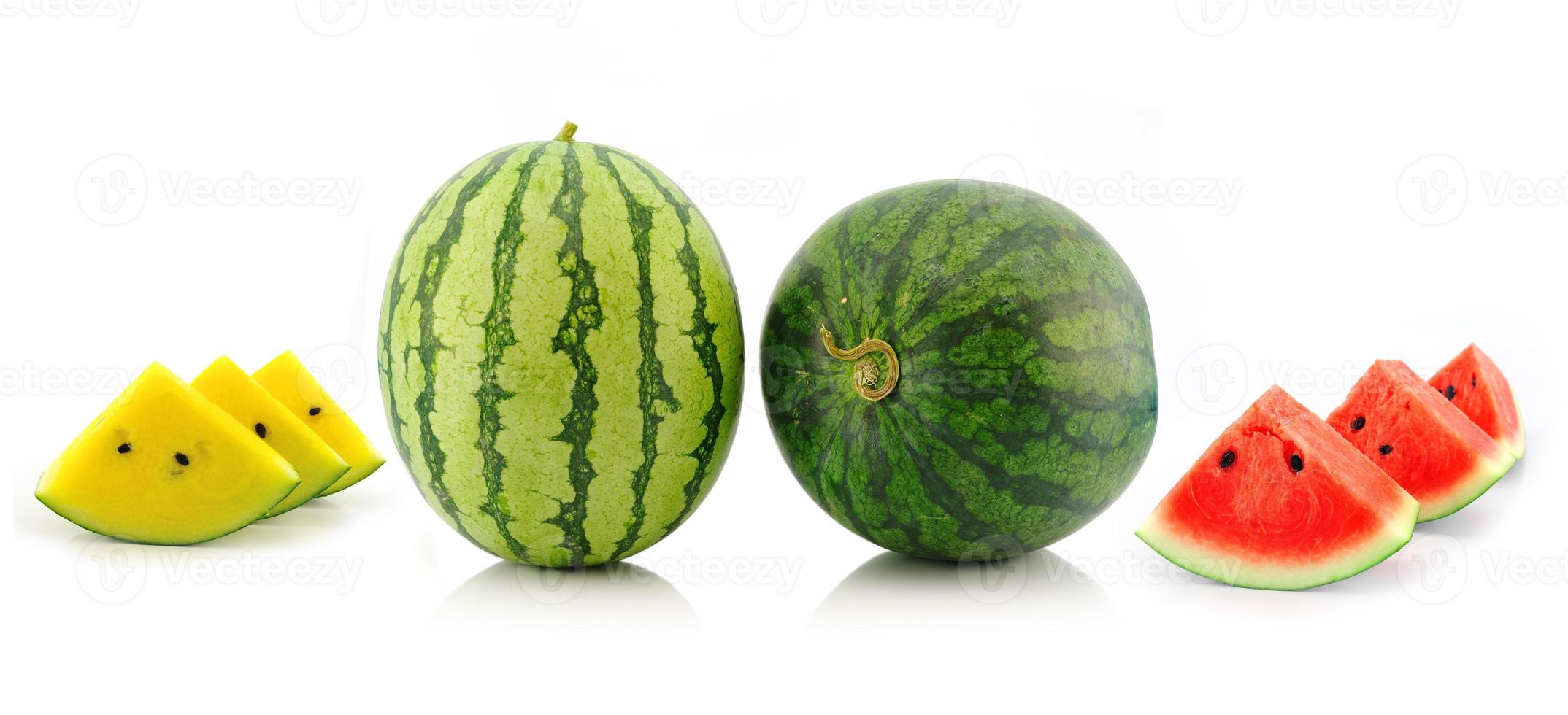 Wassermelone isoliert auf weißem Hintergrund foto