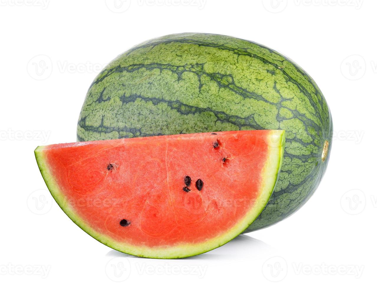 Wassermelone auf weißem Hintergrund foto