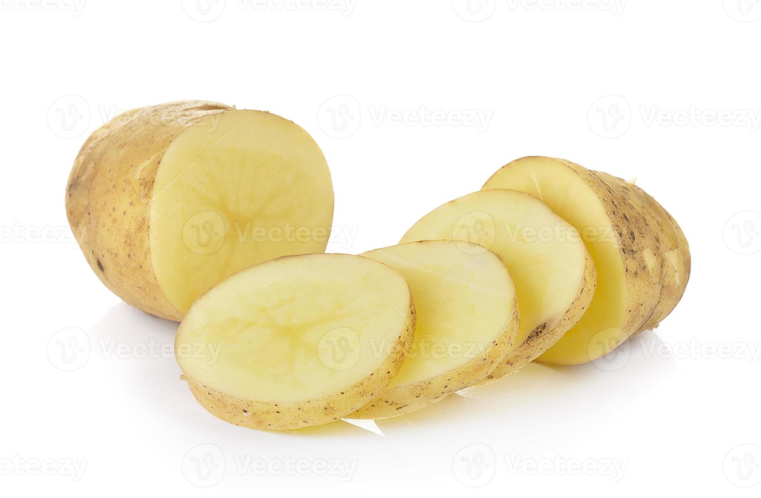Kartoffel auf weißem Hintergrund foto