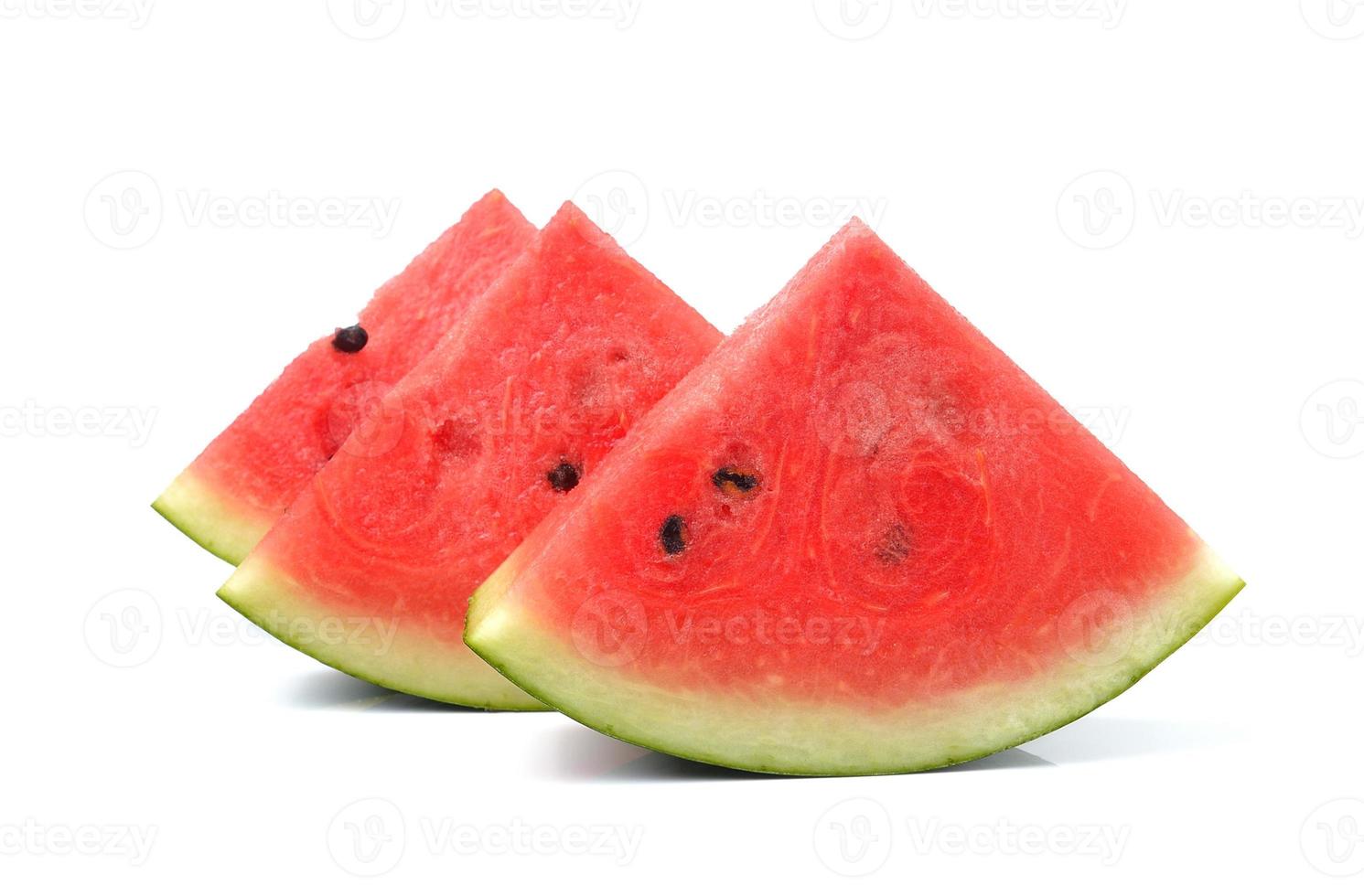 Wassermelonen-Insel isoliert auf weißem Hintergrund foto